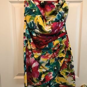 Floral strapless ruched mini dress, 9